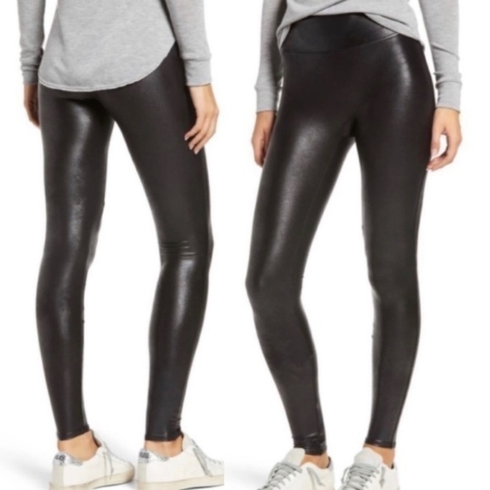 SPANX faux leather leggings NWOT